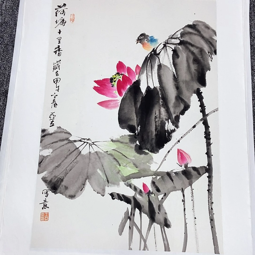 国画王亚立四尺三开精品佳作