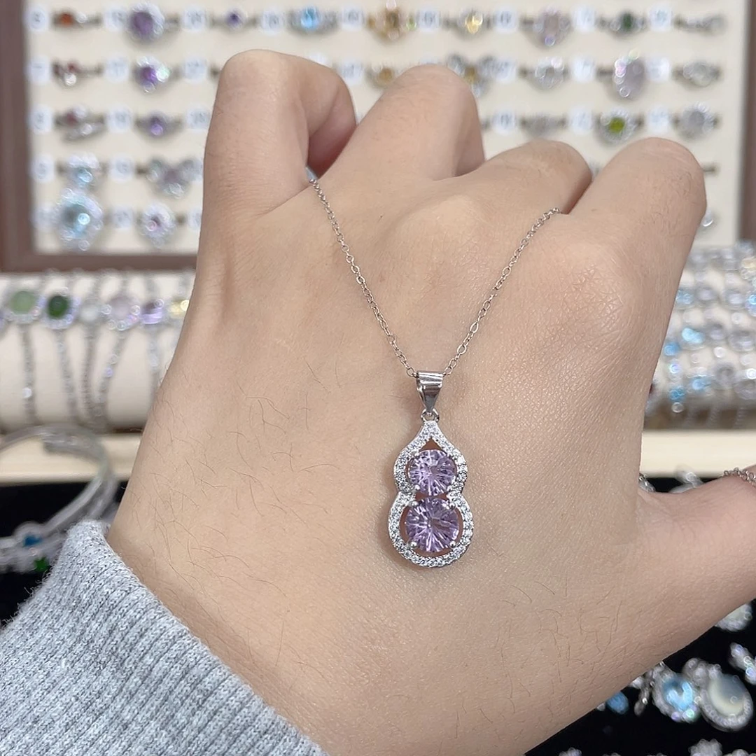 颈饰银S925镶嵌紫晶