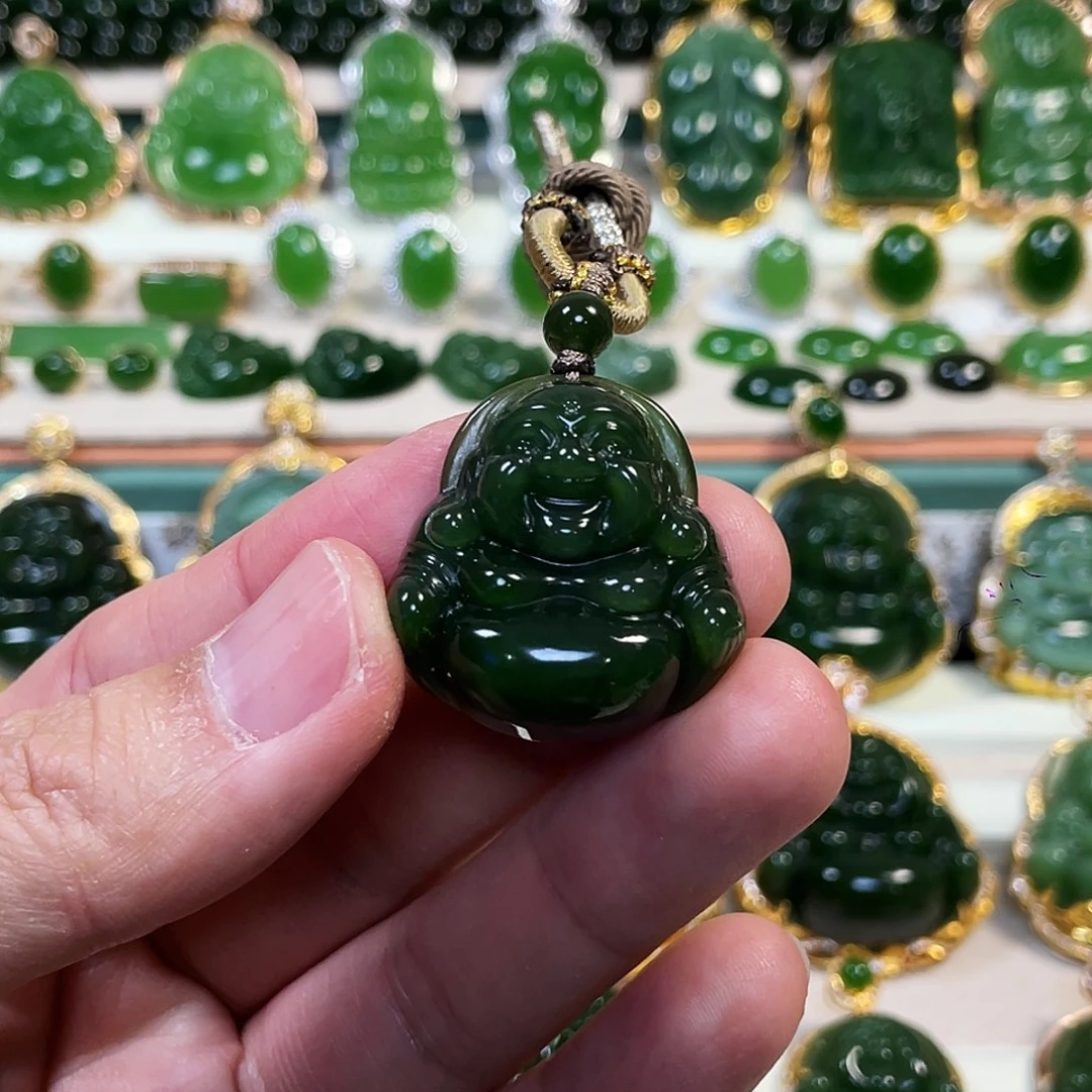 和田玉（碧玉）未镶嵌颈饰30mm