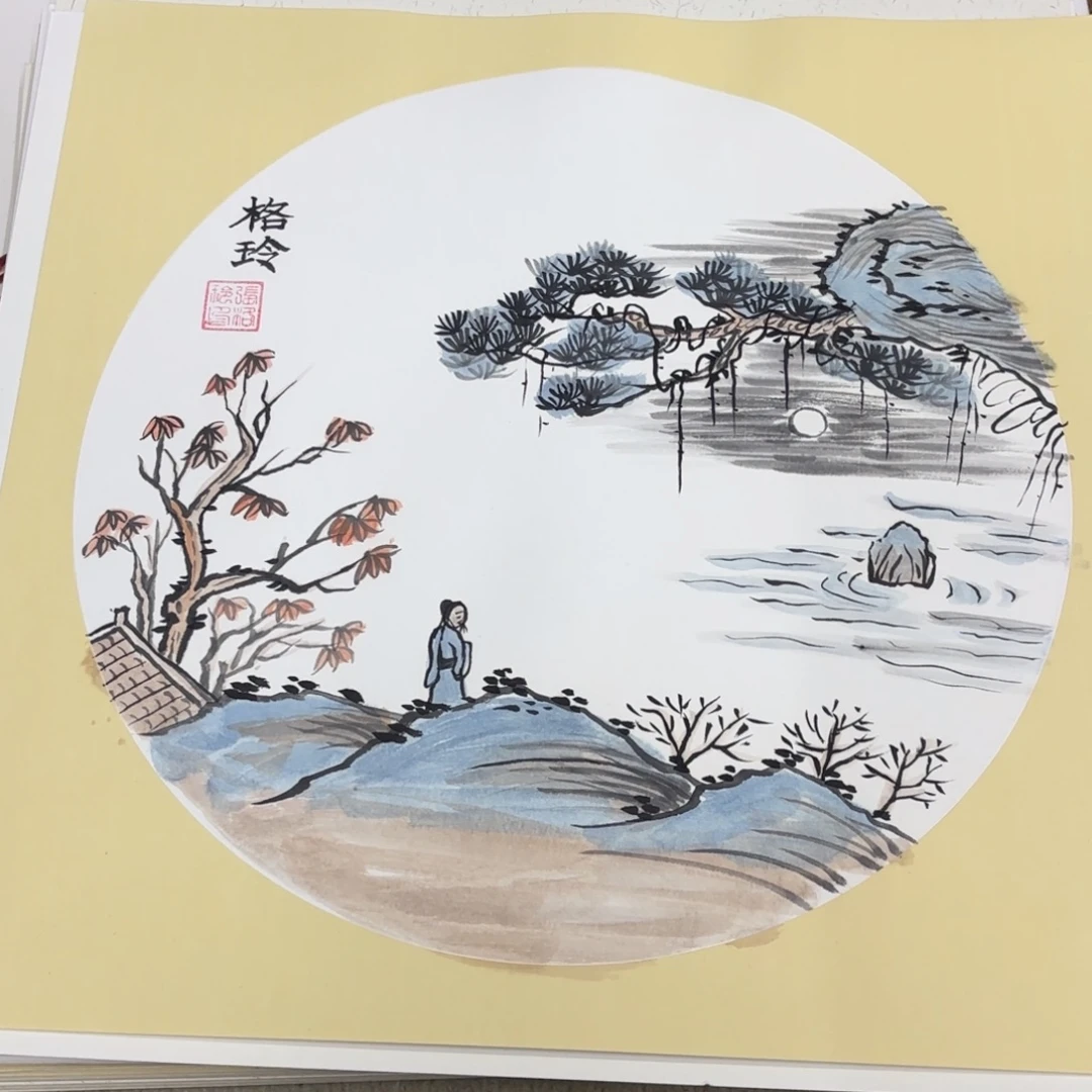 国画38-38卡纸作品艺