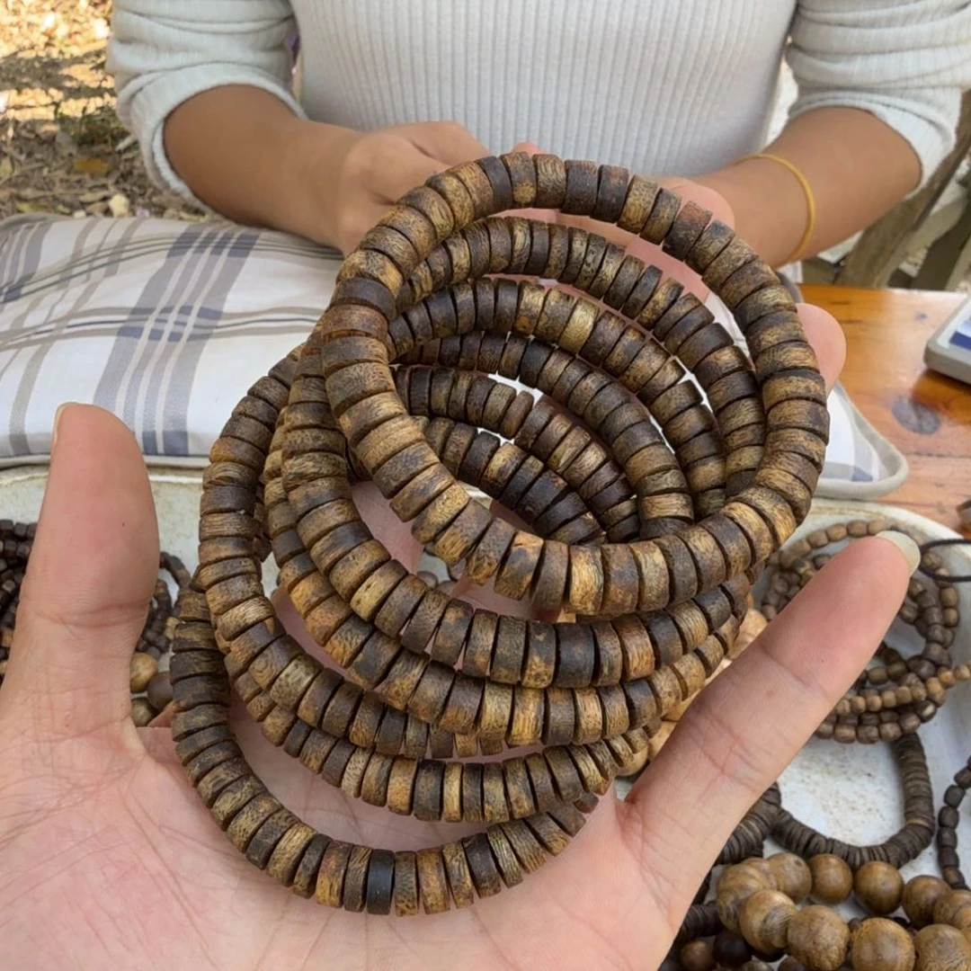 沉香手串单圈算盘珠7克多样性发一