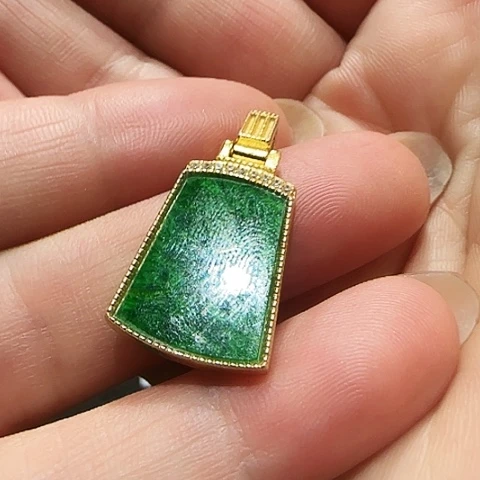 翡翠银S925镶嵌吊坠(不含链)