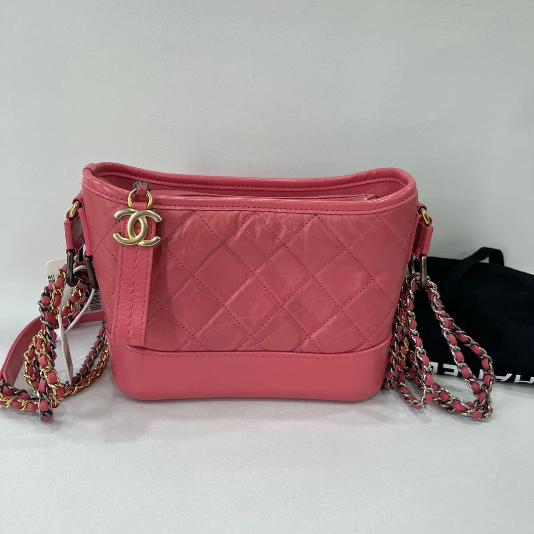 95新 Chanel/香奈儿 捐金沉珠/小号流浪包单肩