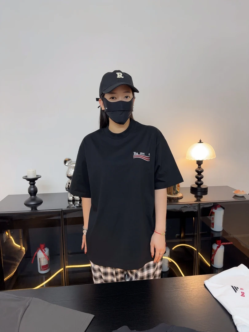 小巴风格经典hai浪刺绣宽松百搭男女同款