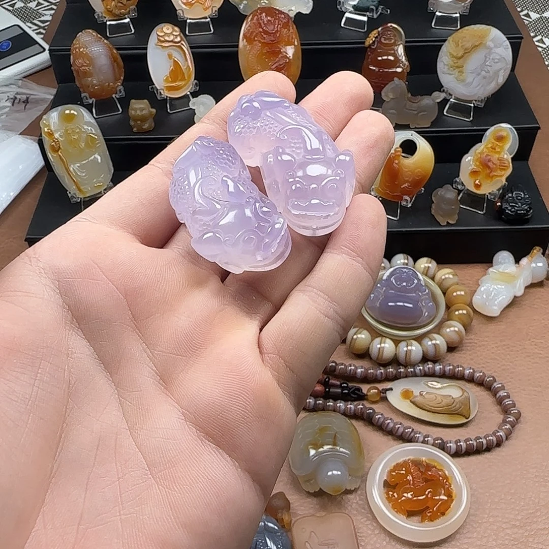 玛瑙/玉髓未镶嵌吊坠(不含链)