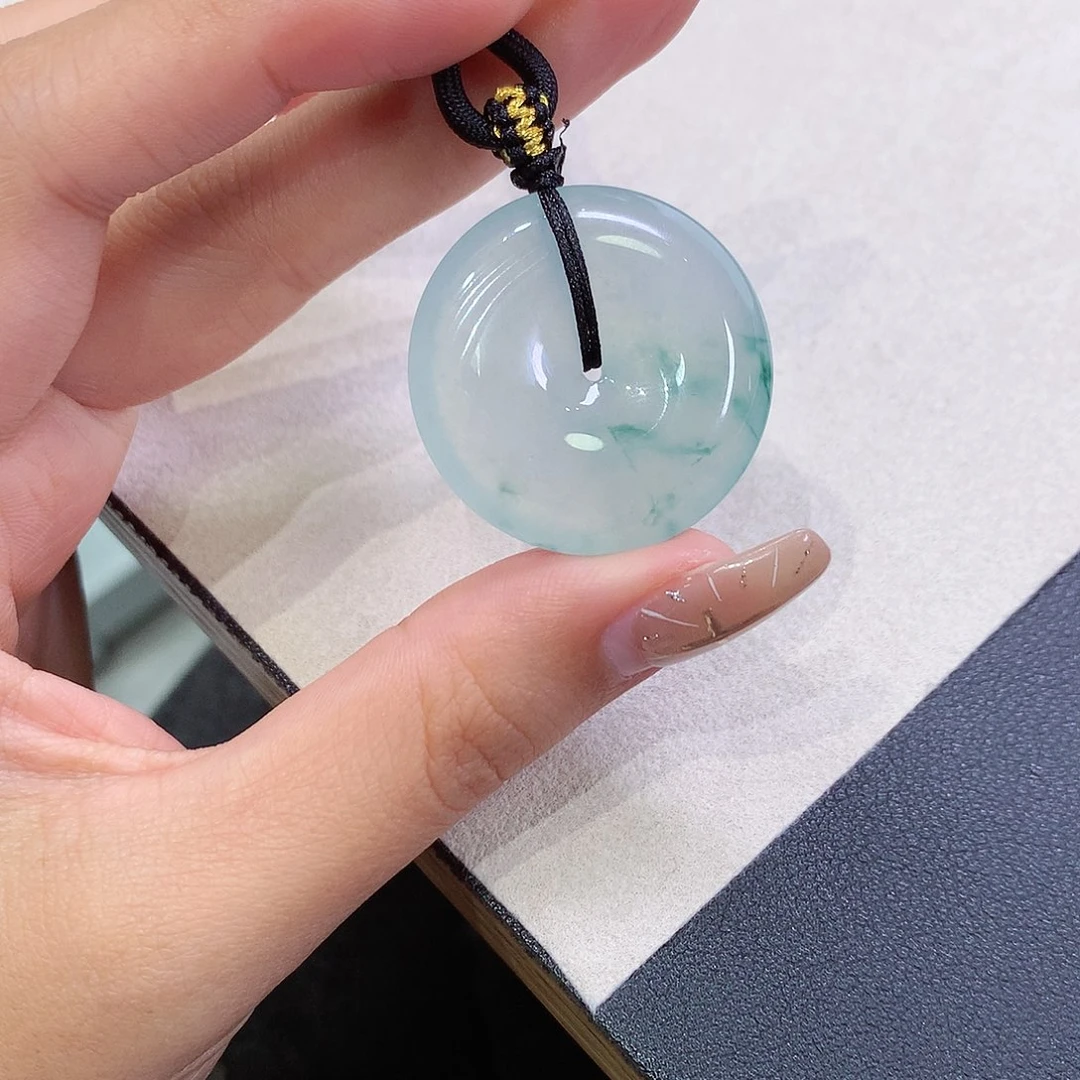 翡翠未镶嵌吊坠(不含链)29.8-6.4