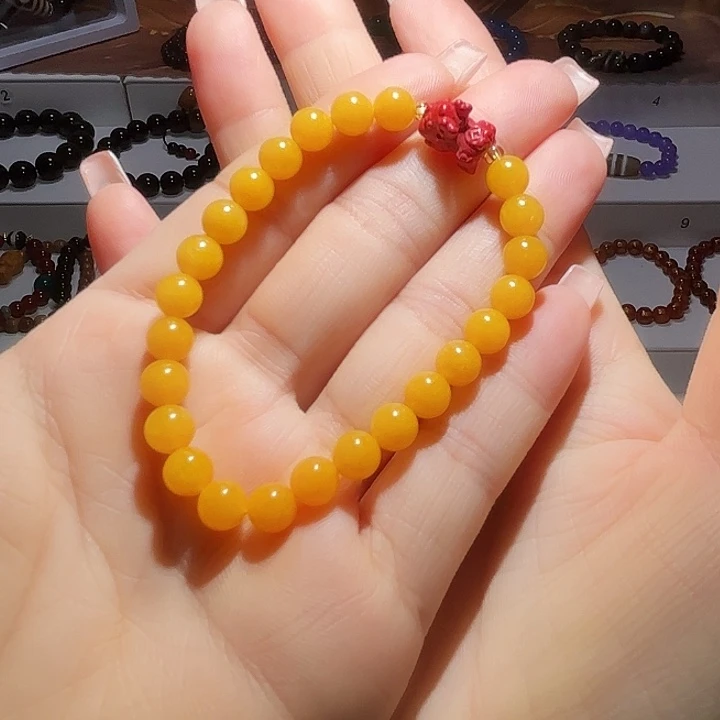 石英质玉（黄龙玉）未镶嵌手链888888889999