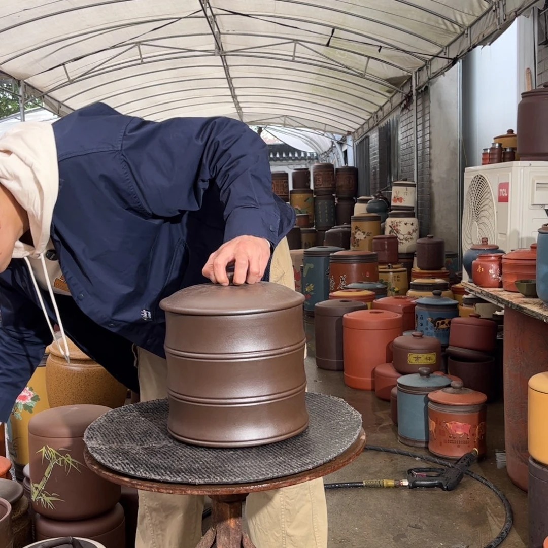 茶叶罐紫砂8饼茶叶罐