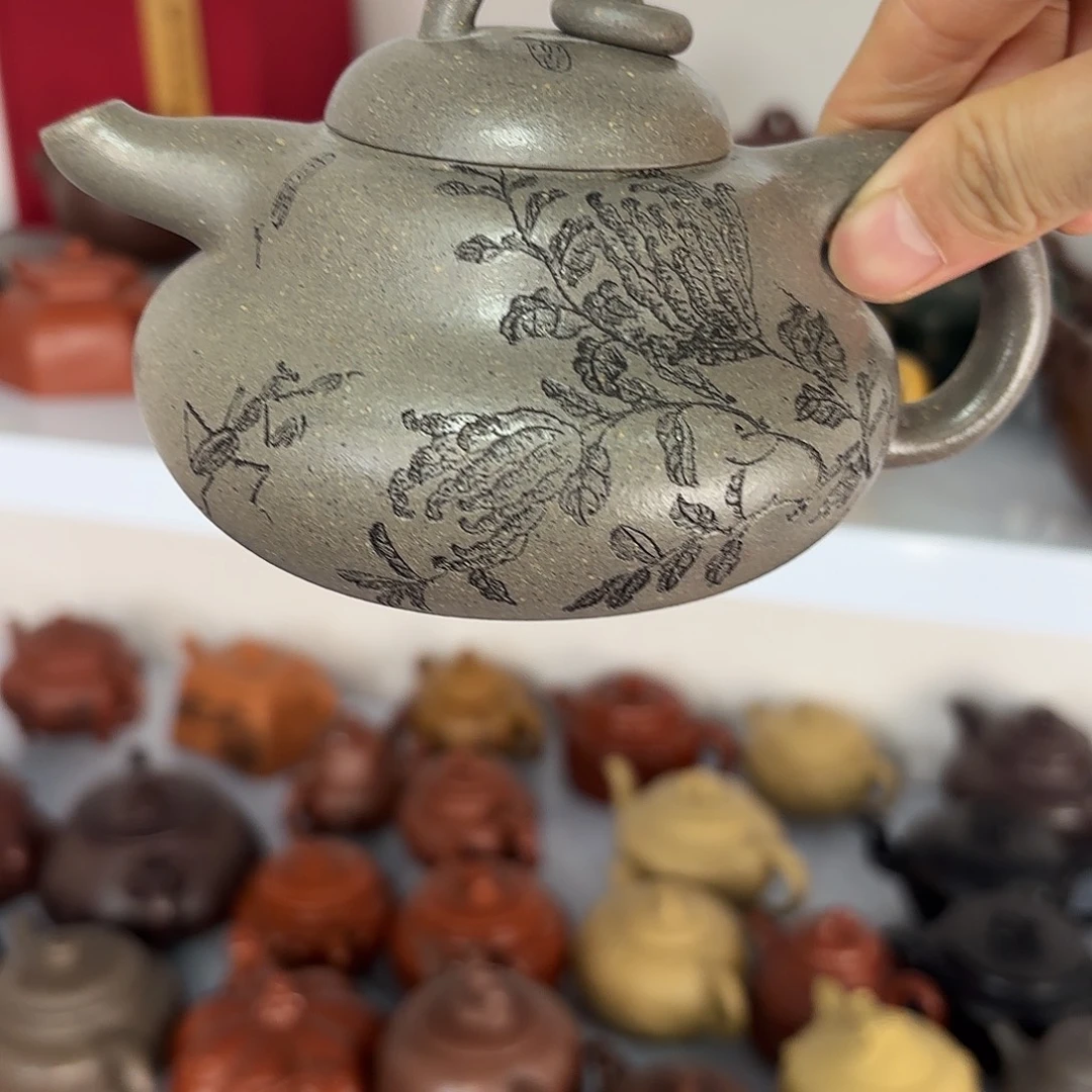 茶壶紫砂一壶李紫砂