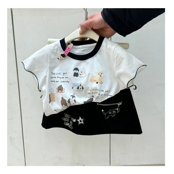 【萌萌动物园】kkaa女童夏季品质时尚洋气时髦套装组合HD457（汉服）