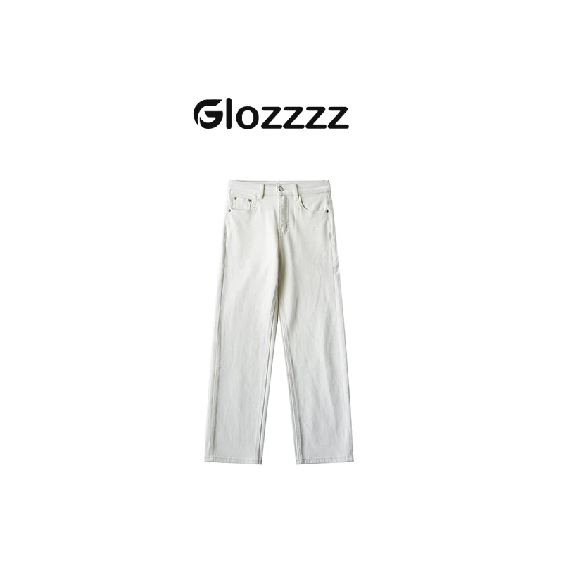 【Glozzzz】质感老钱显贵白色九分牛仔裤高腰显瘦裤子S6802