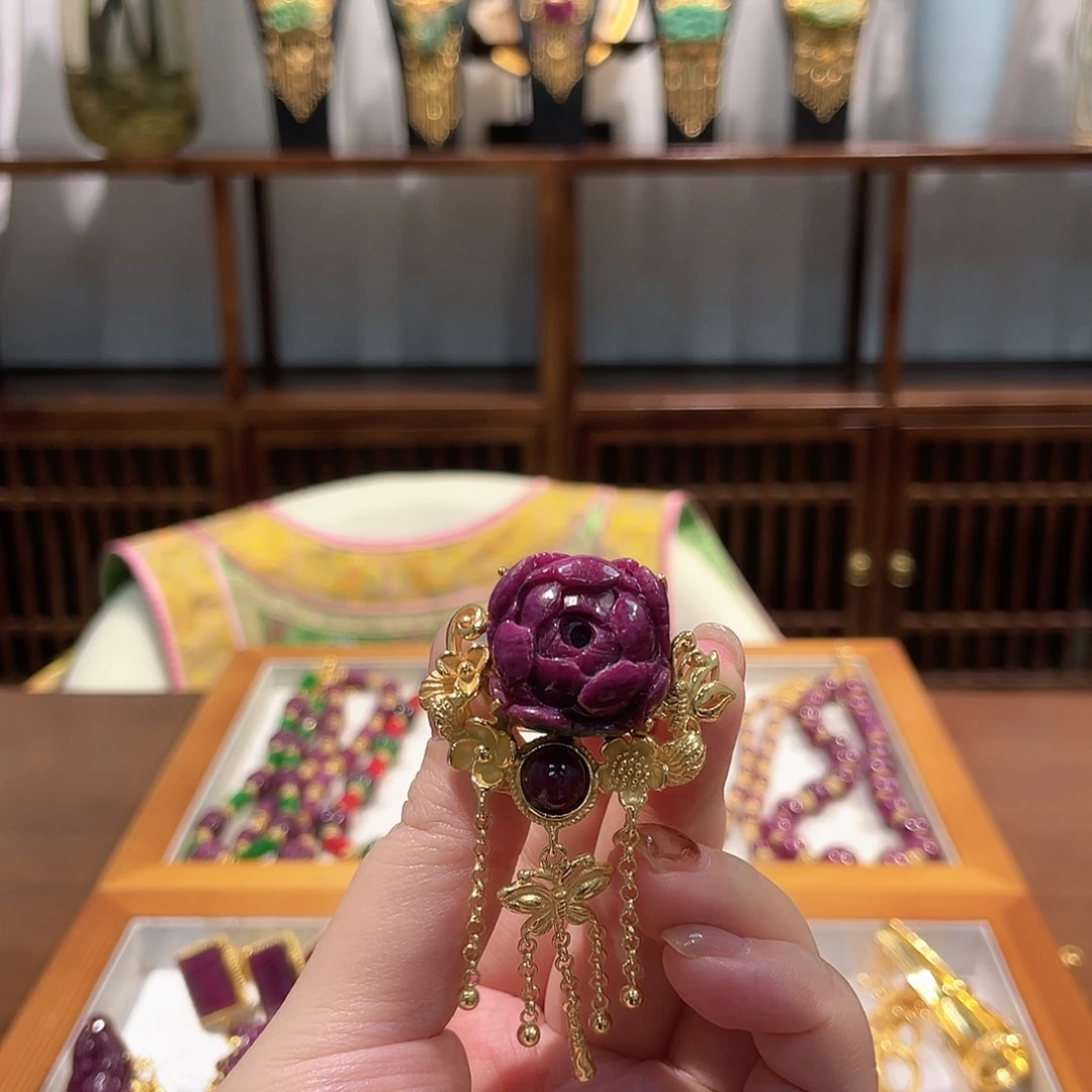 锦纶非金属戒指红宝