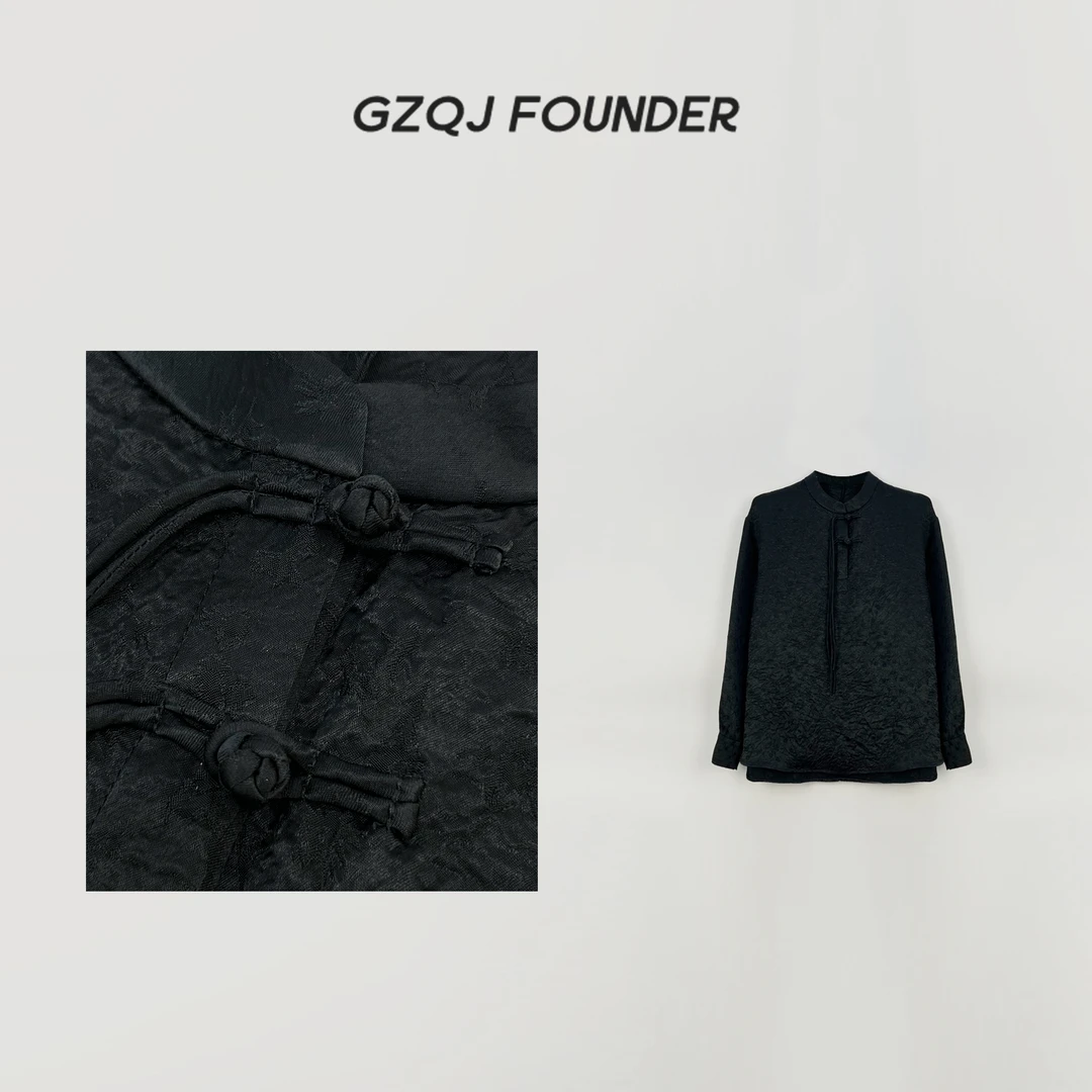 老琴私服【东方新贵】100醋酸长袖复古新中式衬衣国风衬衫女2324