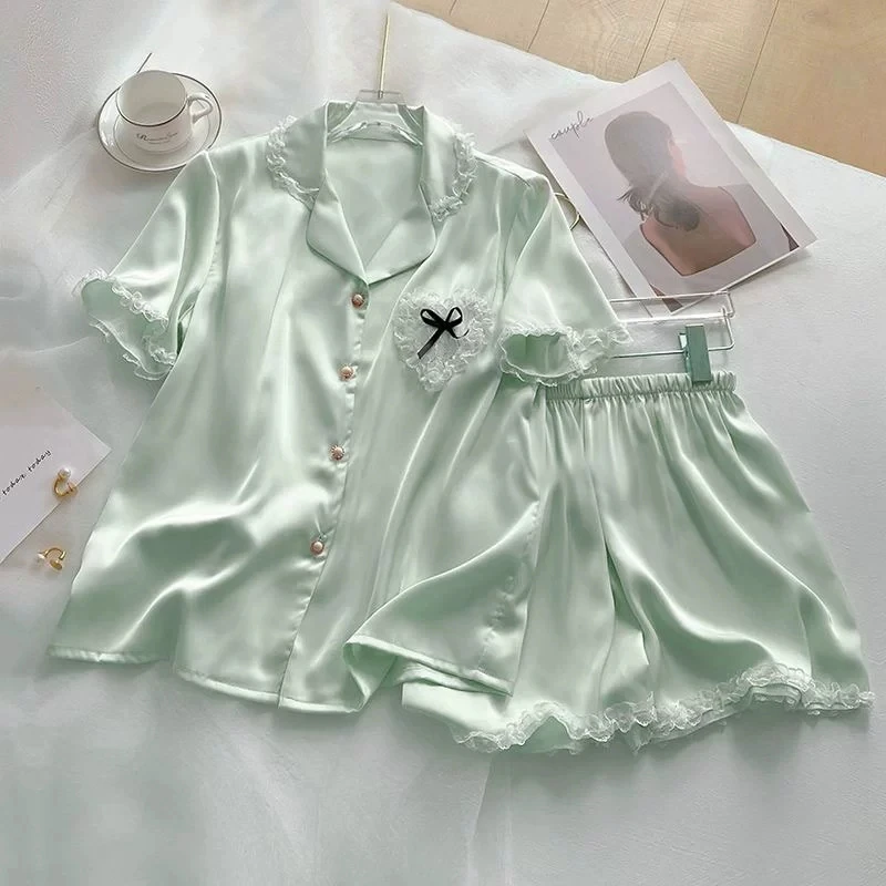 夏季睡衣女冰丝短袖爆款2025新款网红高级感纯欲风夏天家居服套装