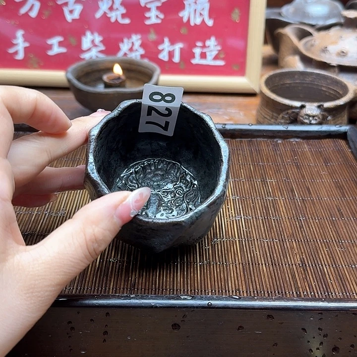 纯手工制作粗陶茶具