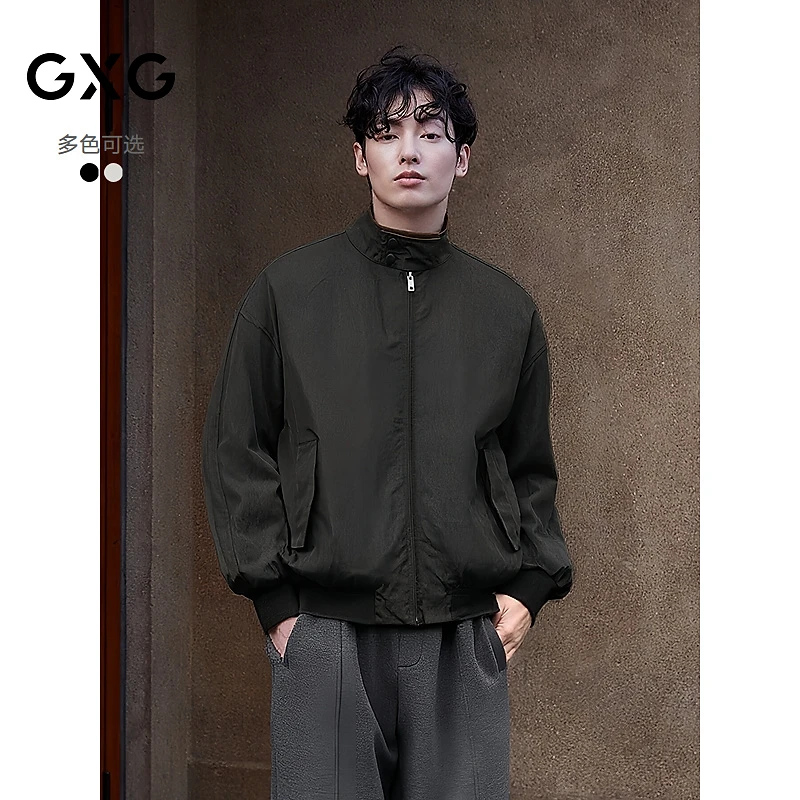 【新品】25年秋季GXG男装新品双色简约立领男士夹克外套#G25D213148
