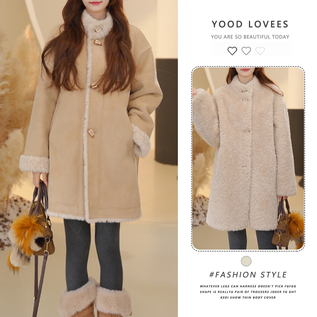 欧货高端2025冬季新款时尚百搭宽松显瘦百搭气质两面穿毛短外套女