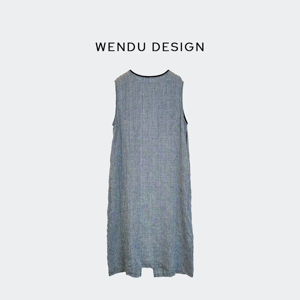 WENDU 2025夏新款亚麻连衣裙 不挑身老钱 3190766