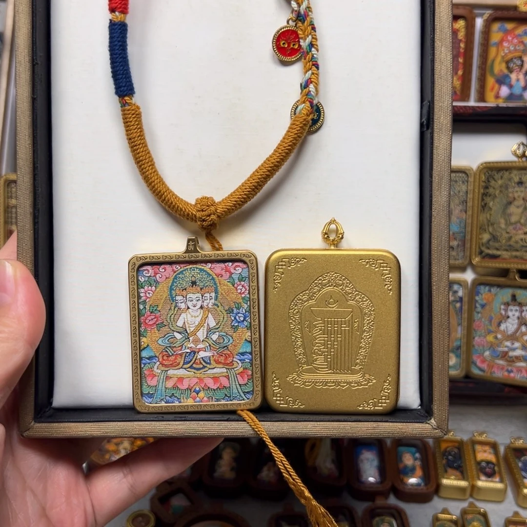 吊坠大日如来单面铜壳