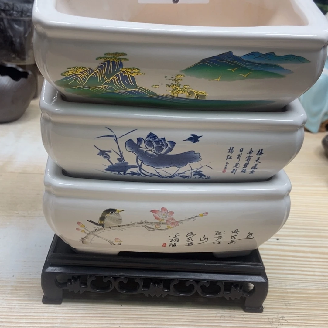 瓷片陶瓷花盆陶瓷艺术