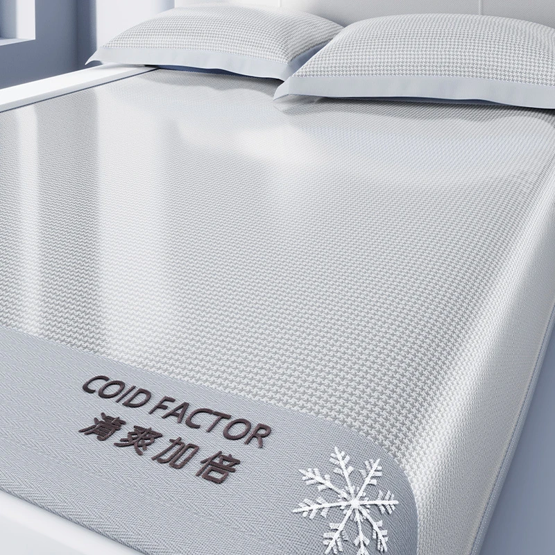 A类夏季冰丝凉席三件套2025新款可机洗床笠款夏天床单空调软席子