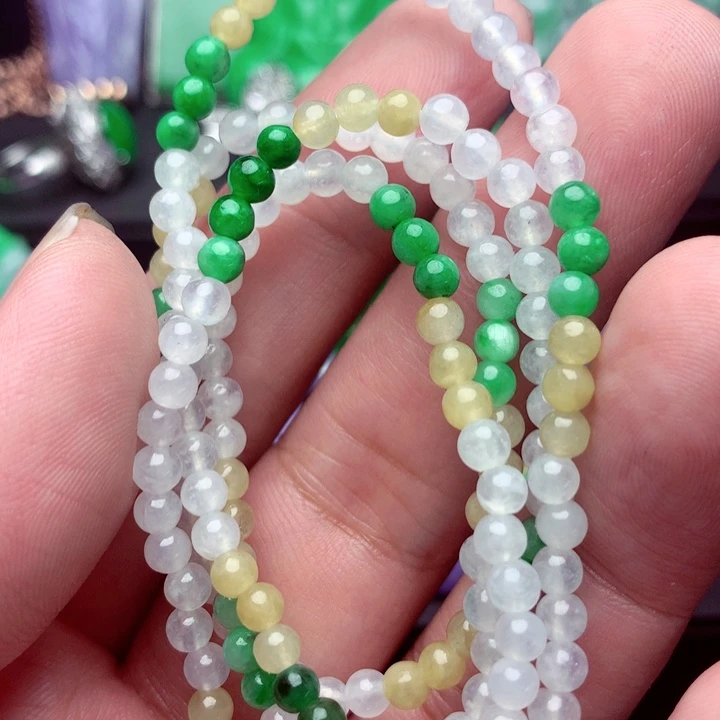 翡翠未镶嵌毛衣链