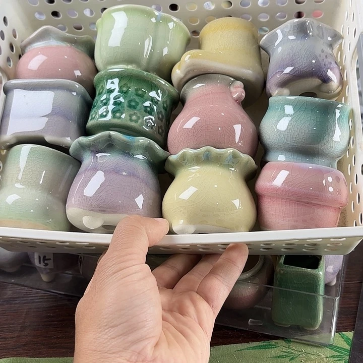 红陶量货/口高深浅搭配发12