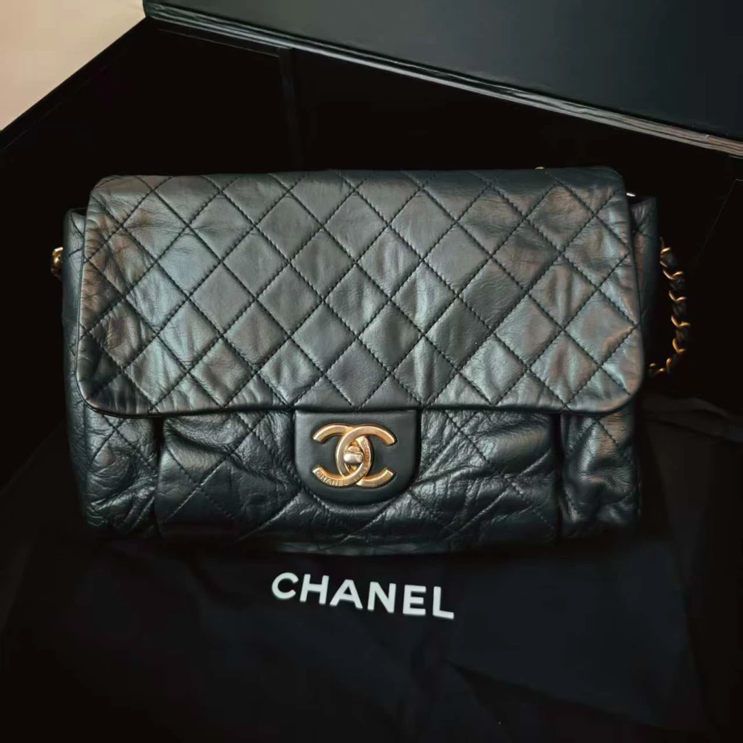 99新 Chanel/香奈儿 墨绿色单肩包 1823 2317