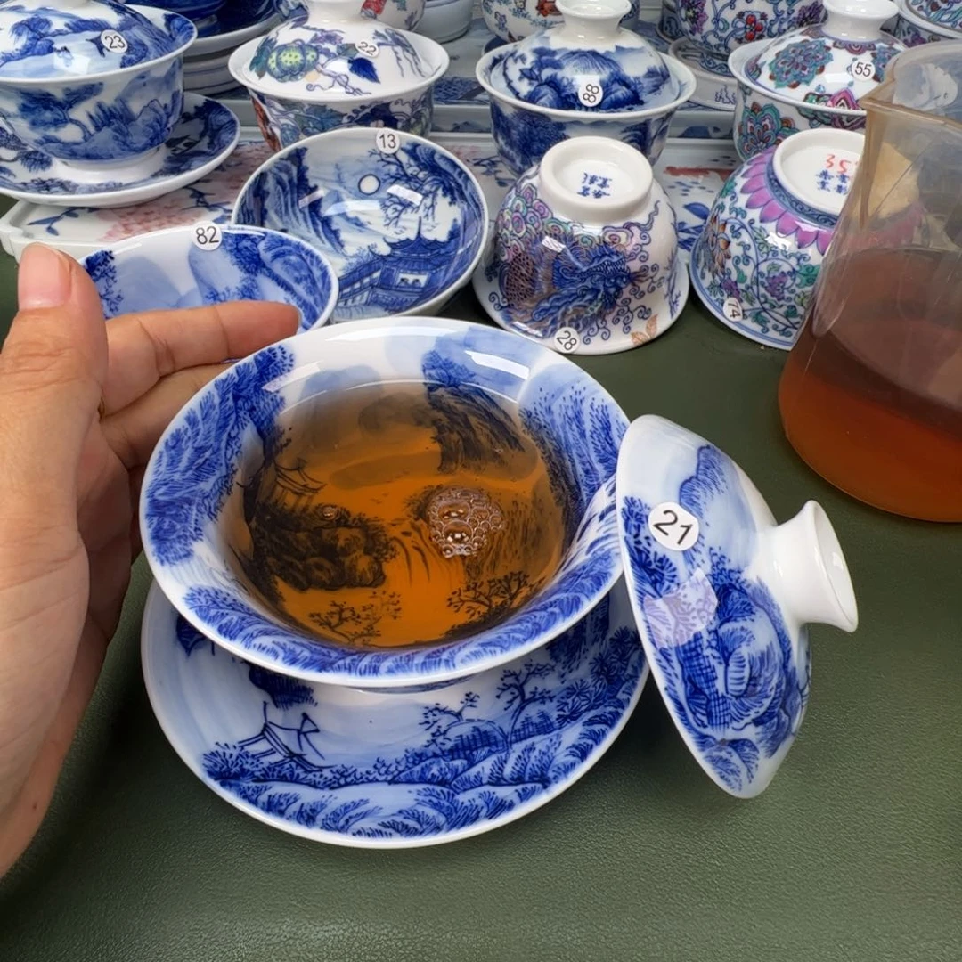 景德镇纯手工纯手绘茶具木木21