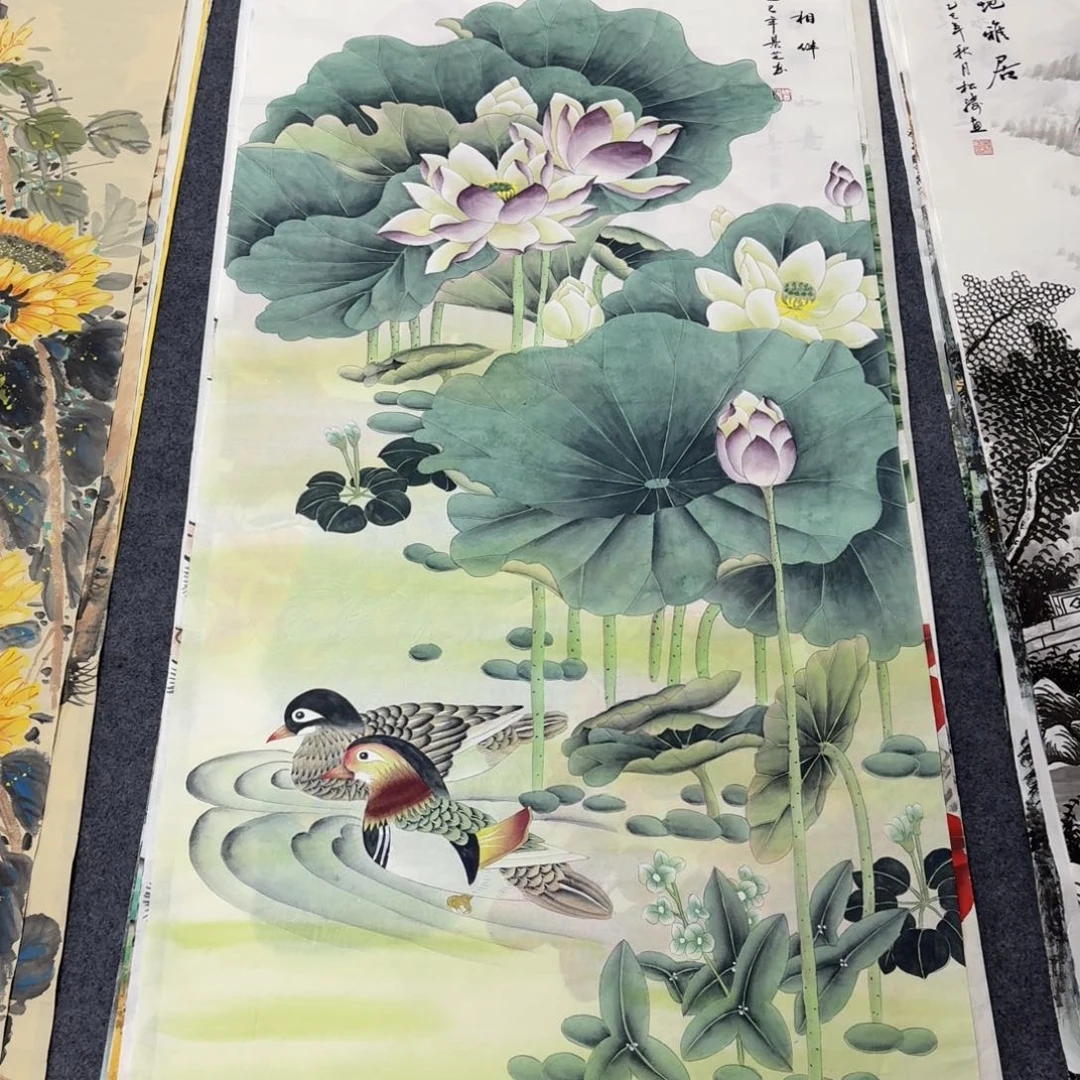 国画140×70工笔手绘画画画