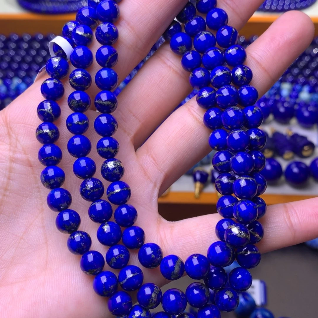 青金石未镶嵌手串7mm