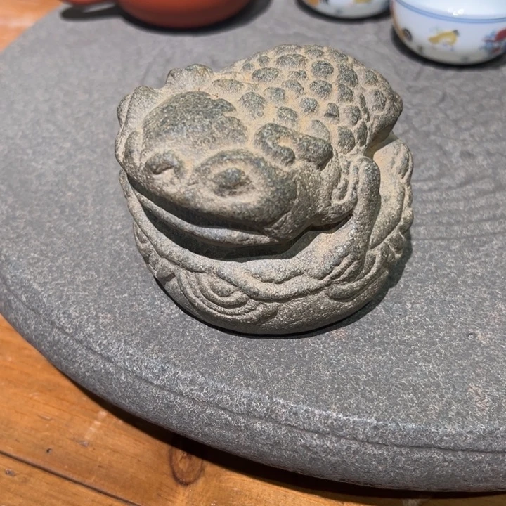 石材植**活金蝉镇纸福建青石