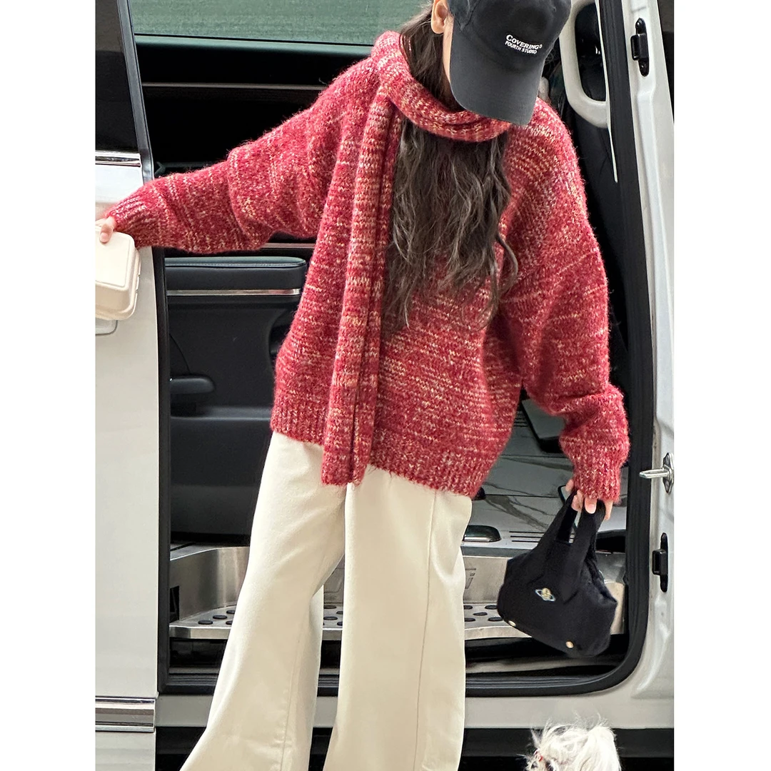 K29975孙小美渐变女童秋冬装毛衣针织衫2025新款儿童打底衫上衣服