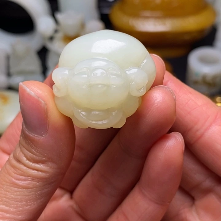 会***）和田玉未镶嵌挂件