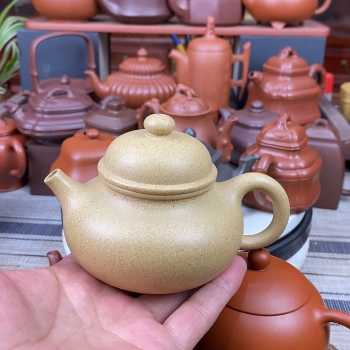 紫砂茶壶容天220cc原矿本山绿特价