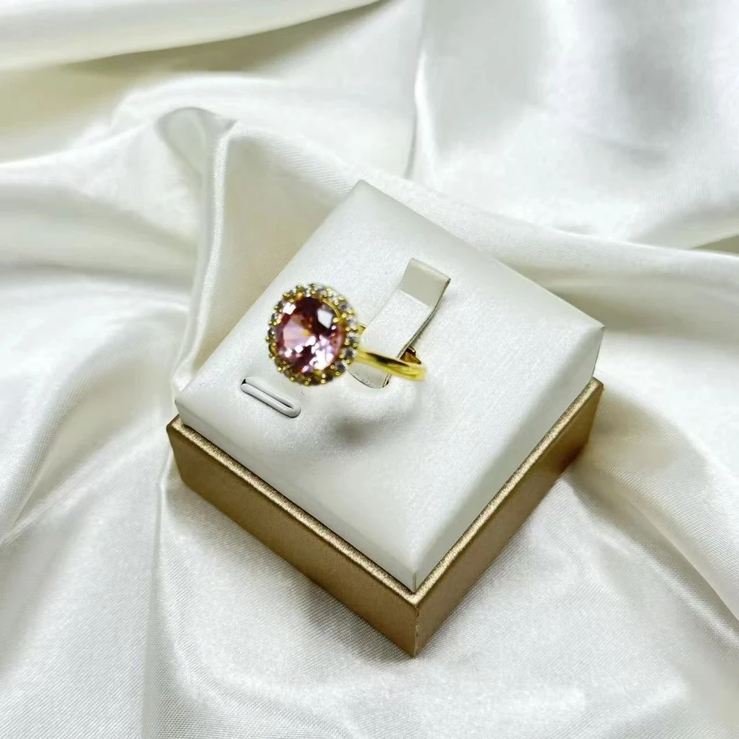 于 D142 粉色戒指新款时尚百搭男女款 多样性发其一