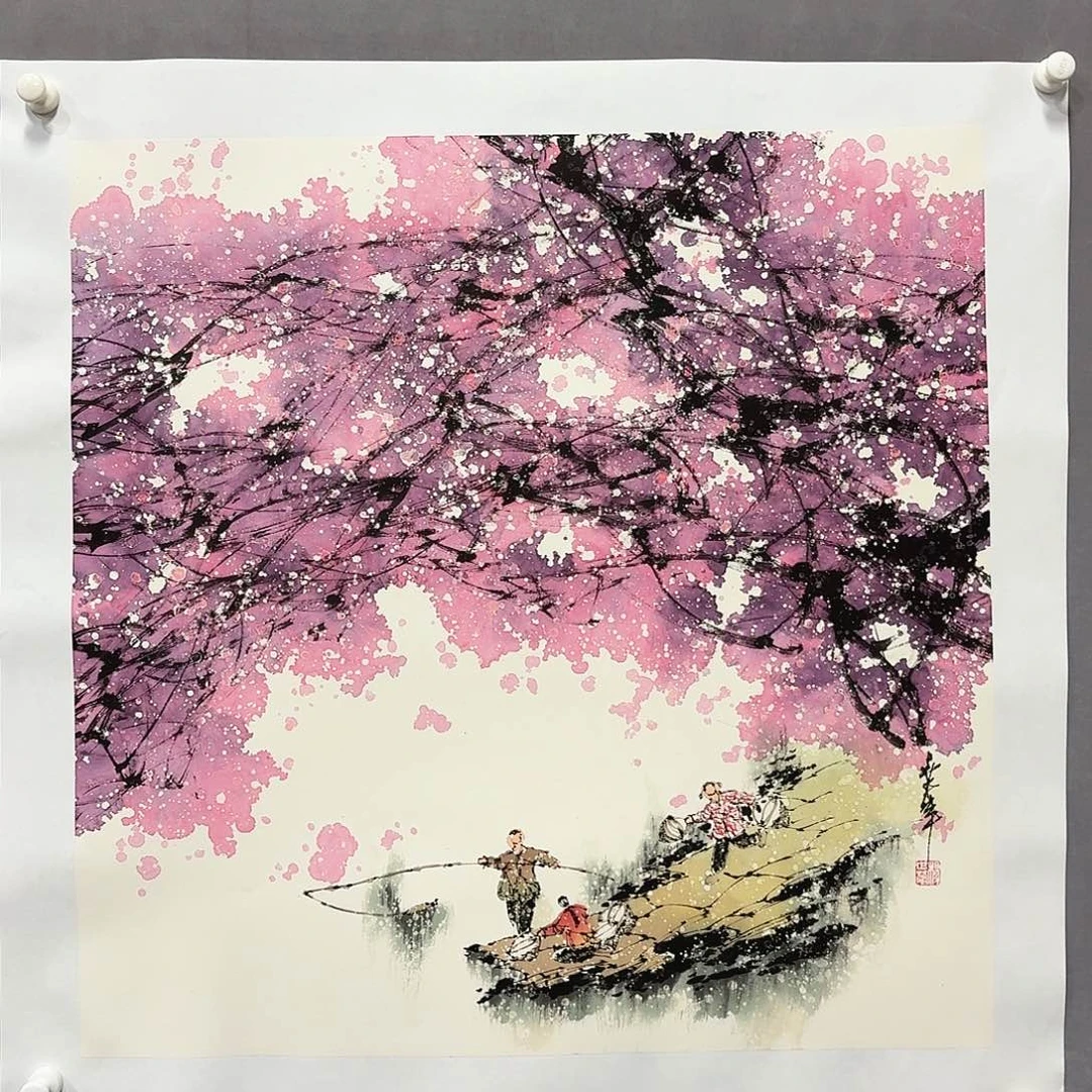 国画亲笔手绘放心去藏