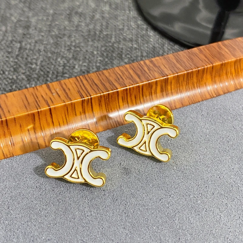 铜合金耳饰 立体【凯旋门奶油白】气质优雅大方