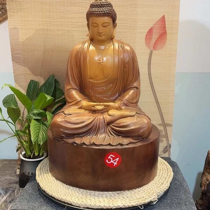 香榧木香樟木人物桌面摆件