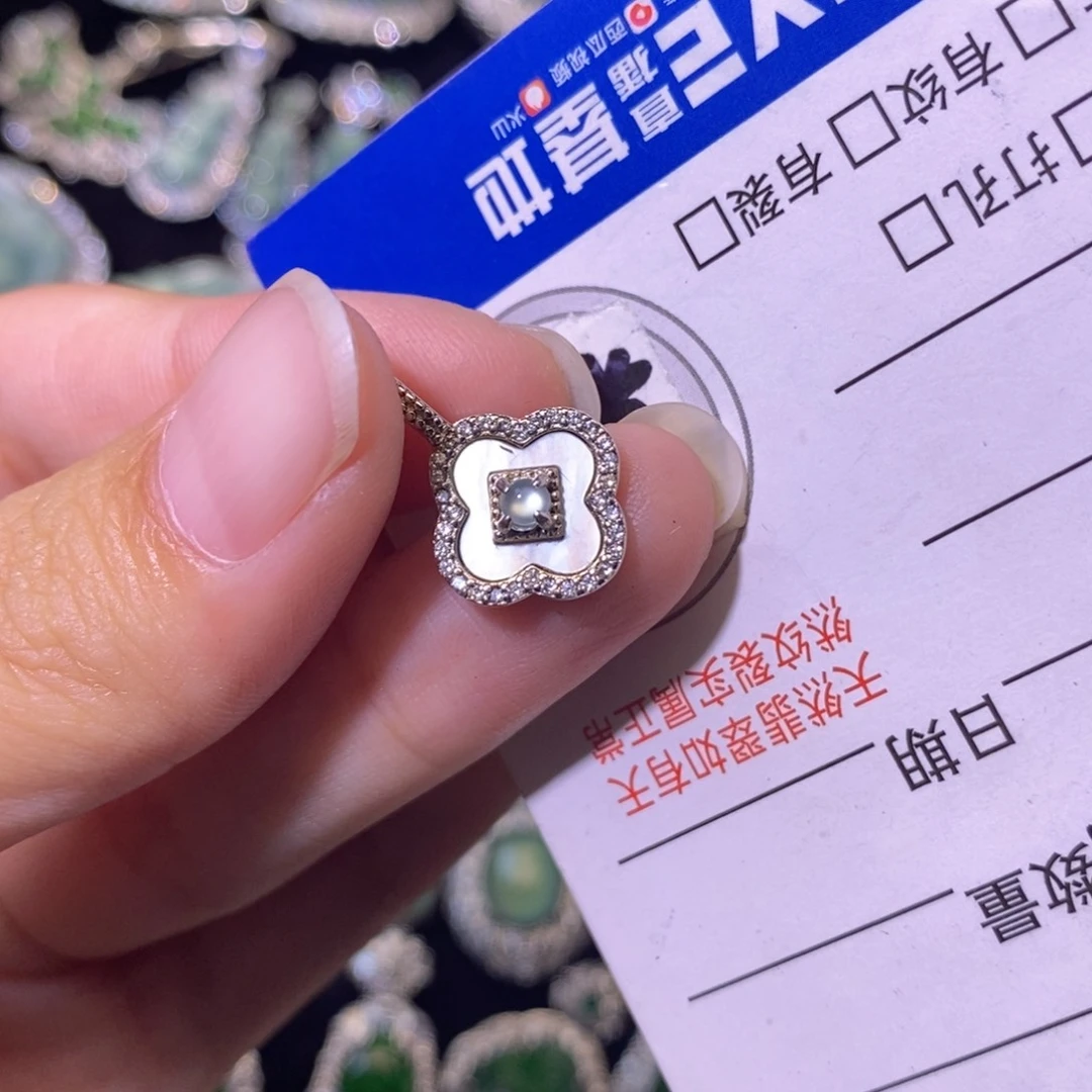 翡翠银S925镶嵌颈饰天然