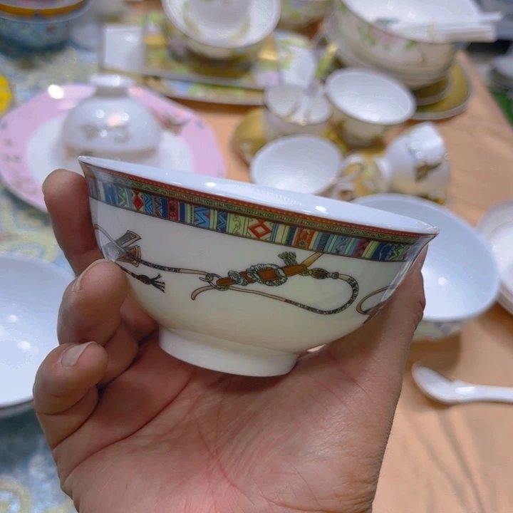 瓷片爱马4.5寸碗六个哇瑟