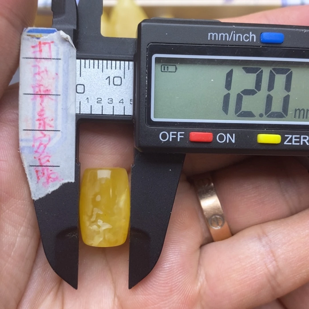 未镶嵌琥珀裸石12x18.4桶珠微粉