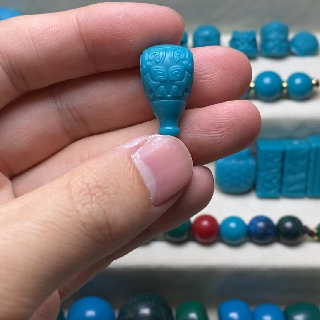 非金属蓝松果冻蓝卡12×12×21仿古纹三通