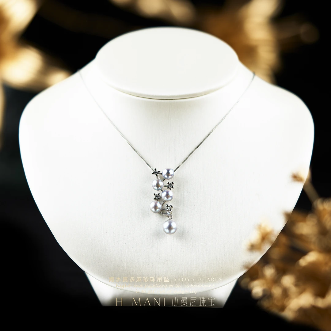 心曼尼【馨姐宠粉】H.MP216 S925银 海水真多麻设计款吊坠6-8mm