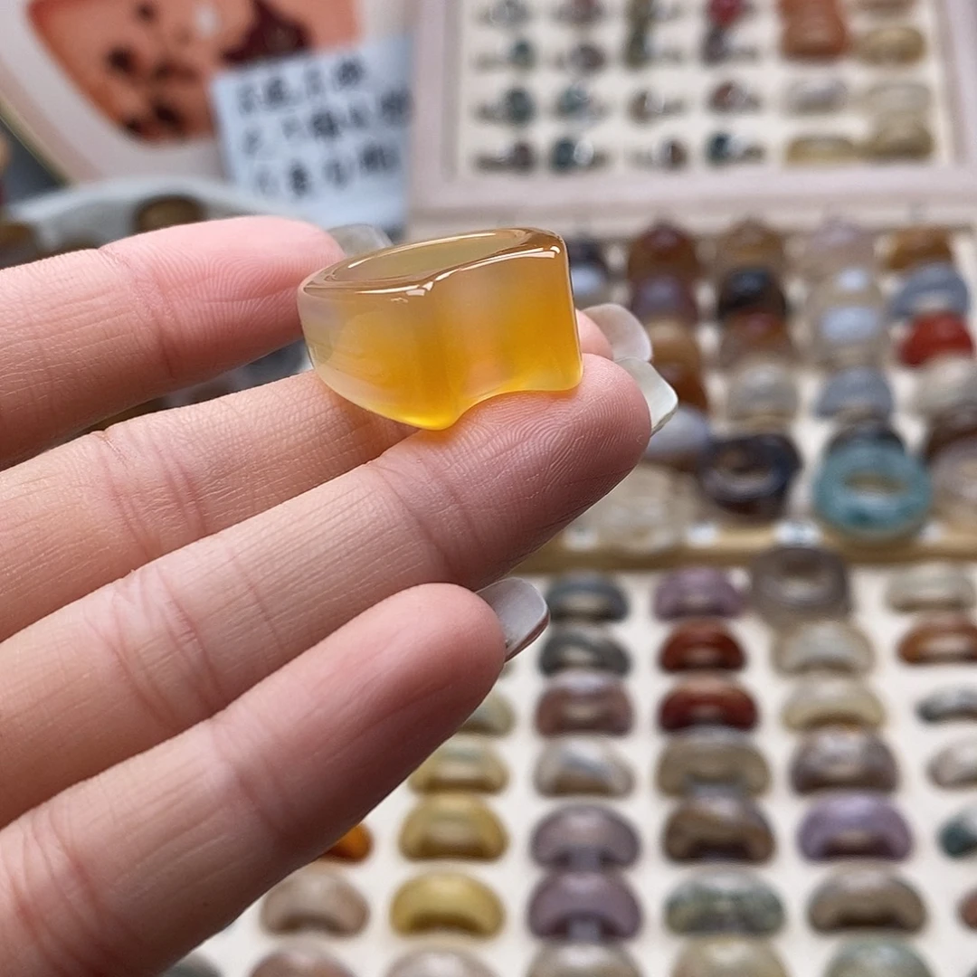 玛瑙/玉髓未镶嵌戒指A 26不退换港12