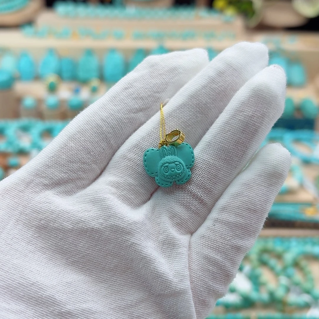 绿松石18K金镶嵌珠宝奇石