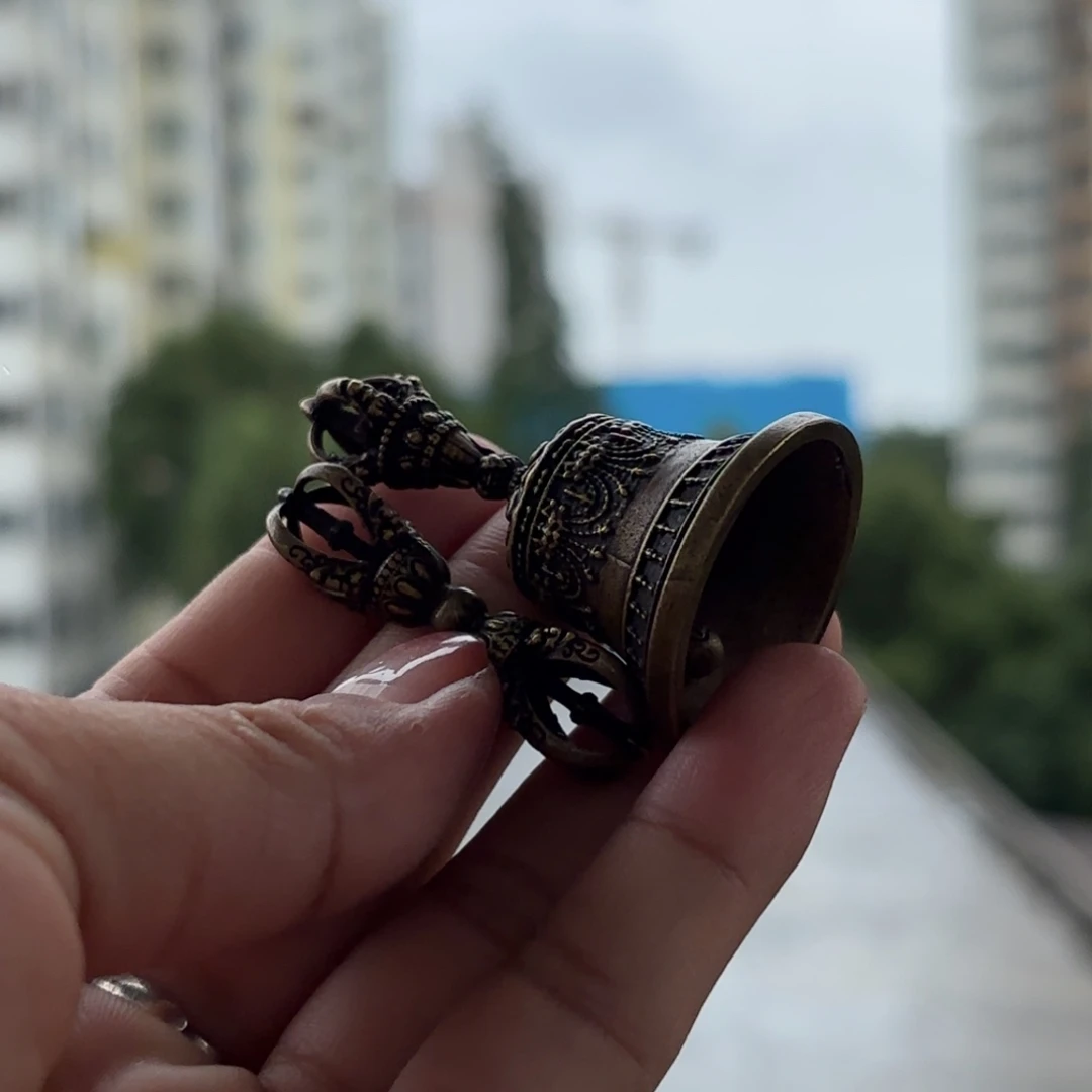 铜星月菩提吊坠项链