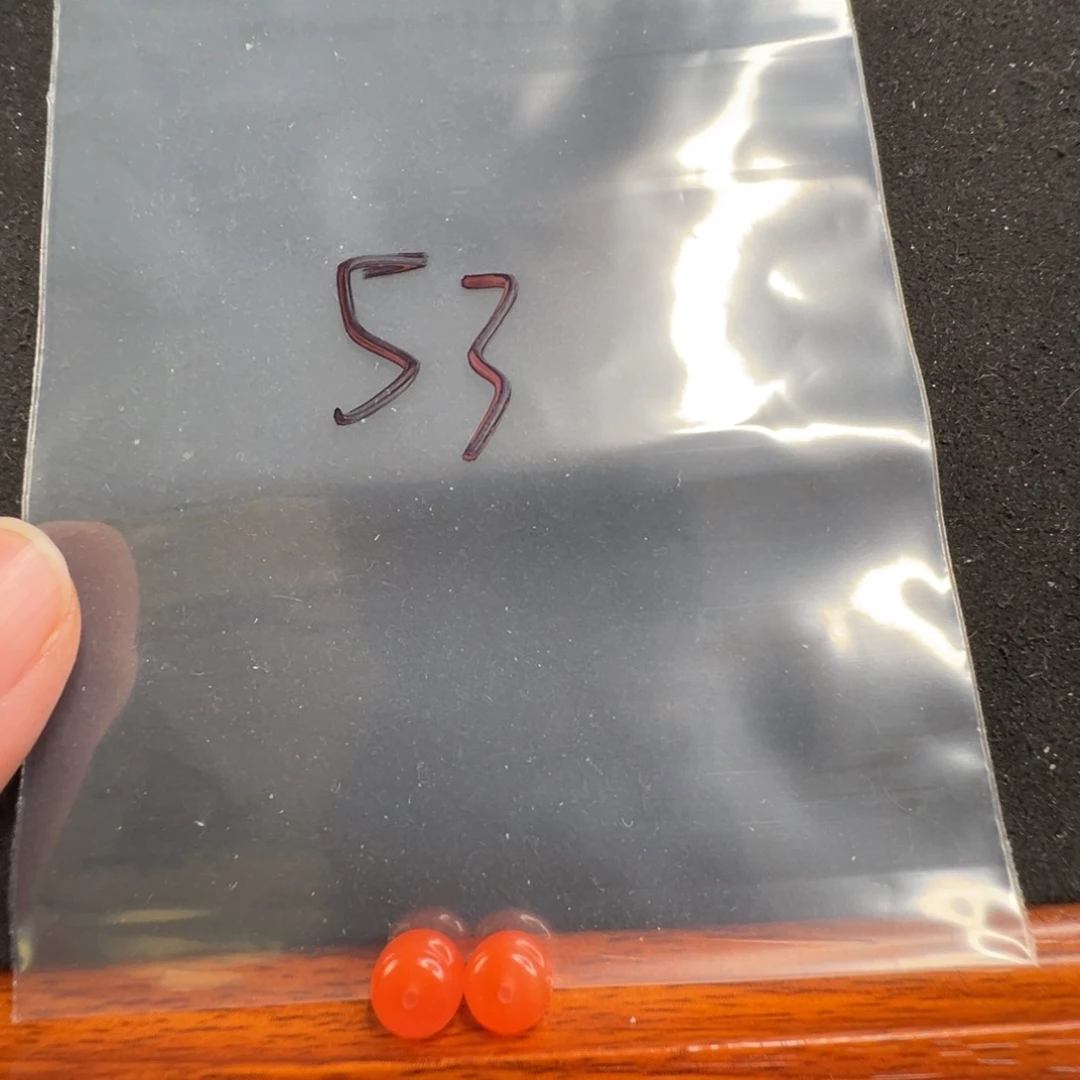 南红玛瑙老型一对 53号未镶嵌