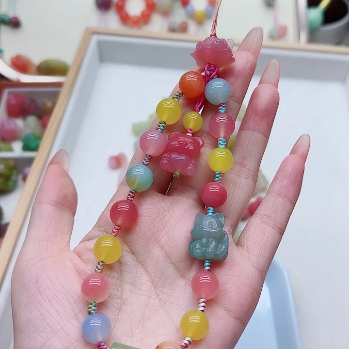 玛瑙/玉髓未镶嵌手链盐源5