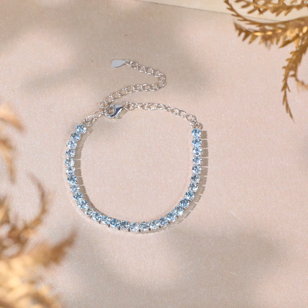 【歪歪】海蓝宝方形手链（多样性发一）XB-J6444